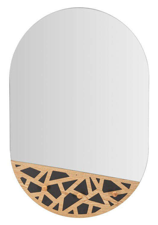Wandspiegel Met Houten Applicaties Mauro Ferretti 90x60.5x5.3 cm