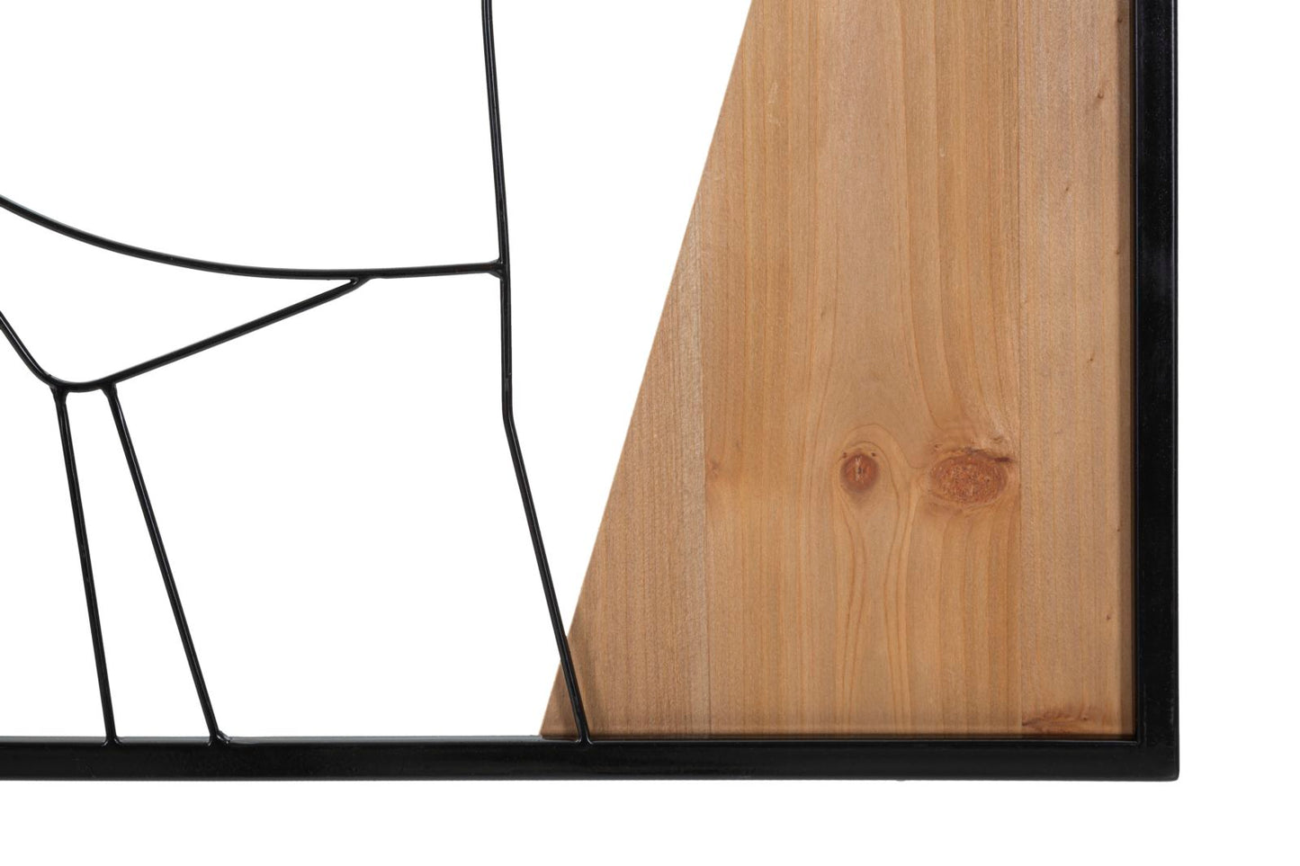 Wandpaneel Strip Ijzer En Hout 90x50x2 cm