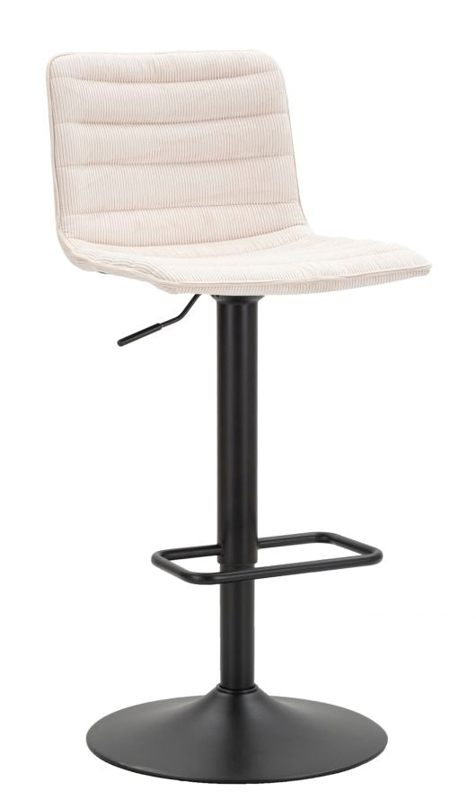 Draaibare Barkruk Met Lift Zwart-Wit Set 2 Stuks 85.5x43x49.5 cm