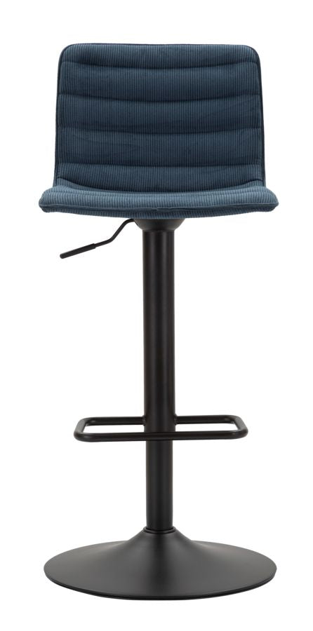 Draaibare Barkruk Met Lift Zwart-Blauw Set 2 Stuks 85.5x43x49.5 cm