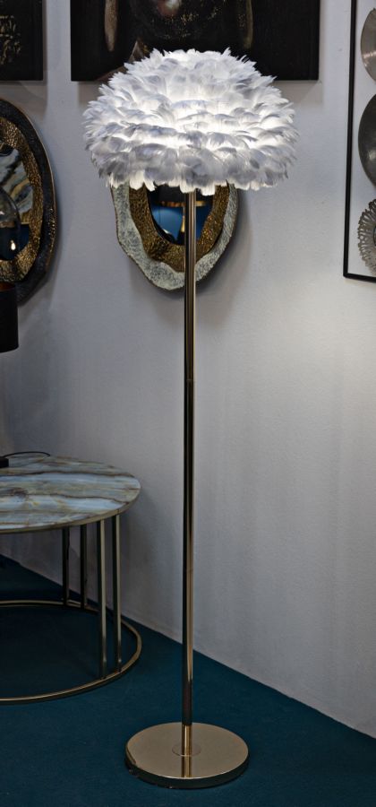 Vloerlamp Feathers Slim Grijs 170x43x43 cm