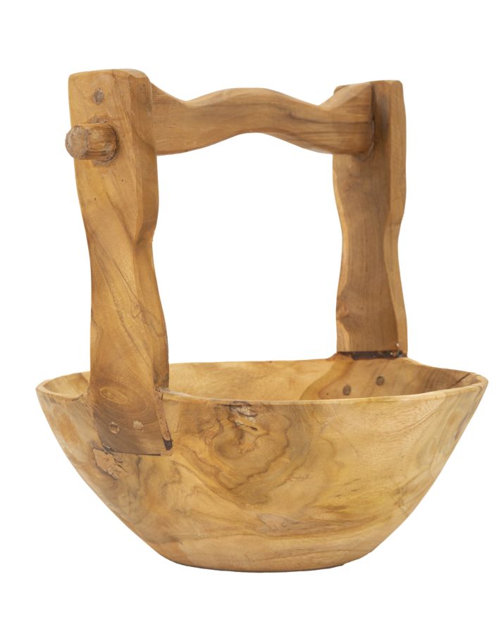 Mandje Timbo Teak 27x32x25 cm
