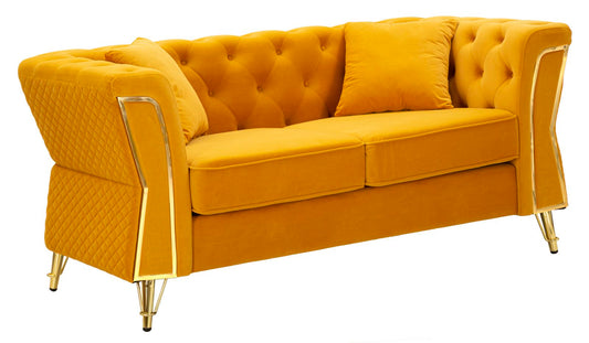 Sofa Emy Mosterd Met Kussens 76x162x83 cm