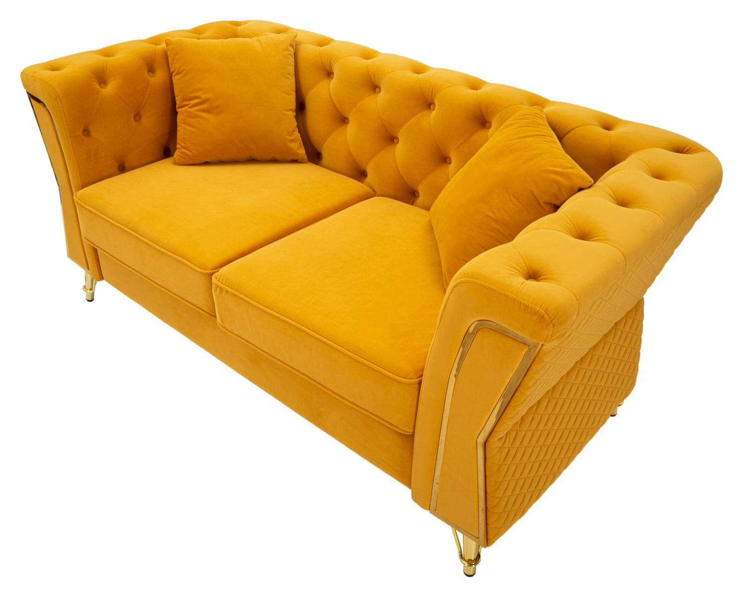 Sofa Emy Mosterd Met Kussens 76x162x83 cm
