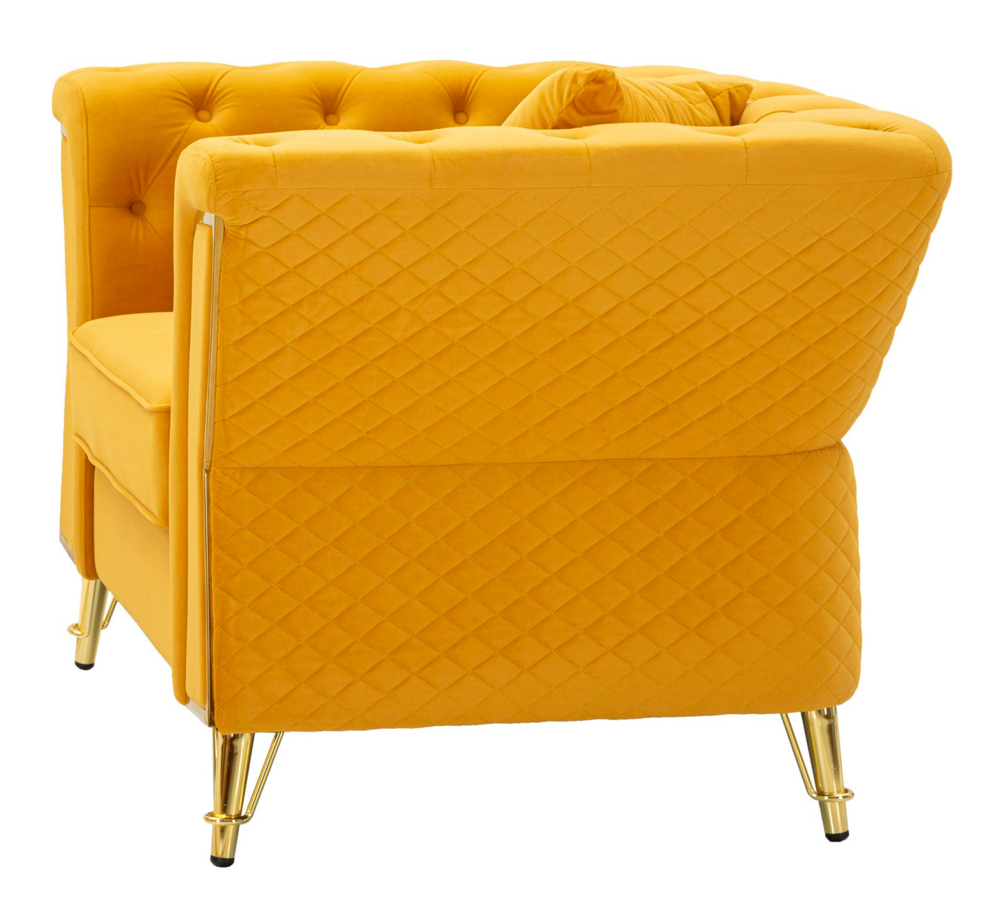 Fauteuil Emy Mosterd Met Kussen 76x104x83 cm