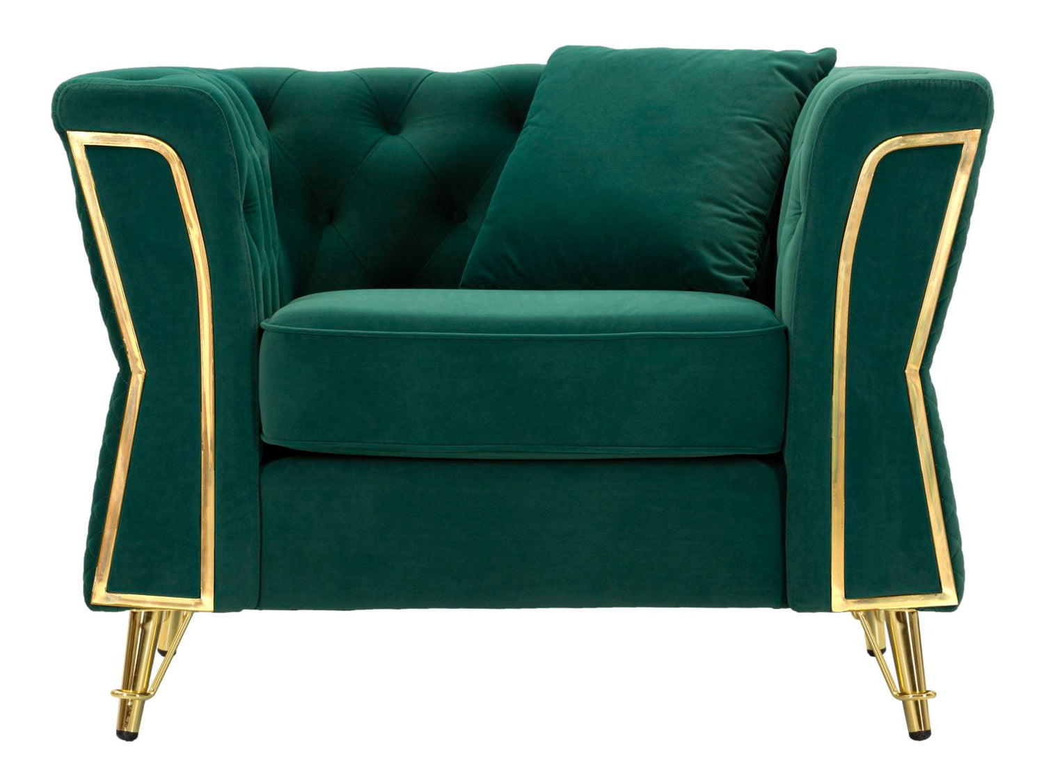 Fauteuil Emy Groen Met Kussen 76x104x83 cm