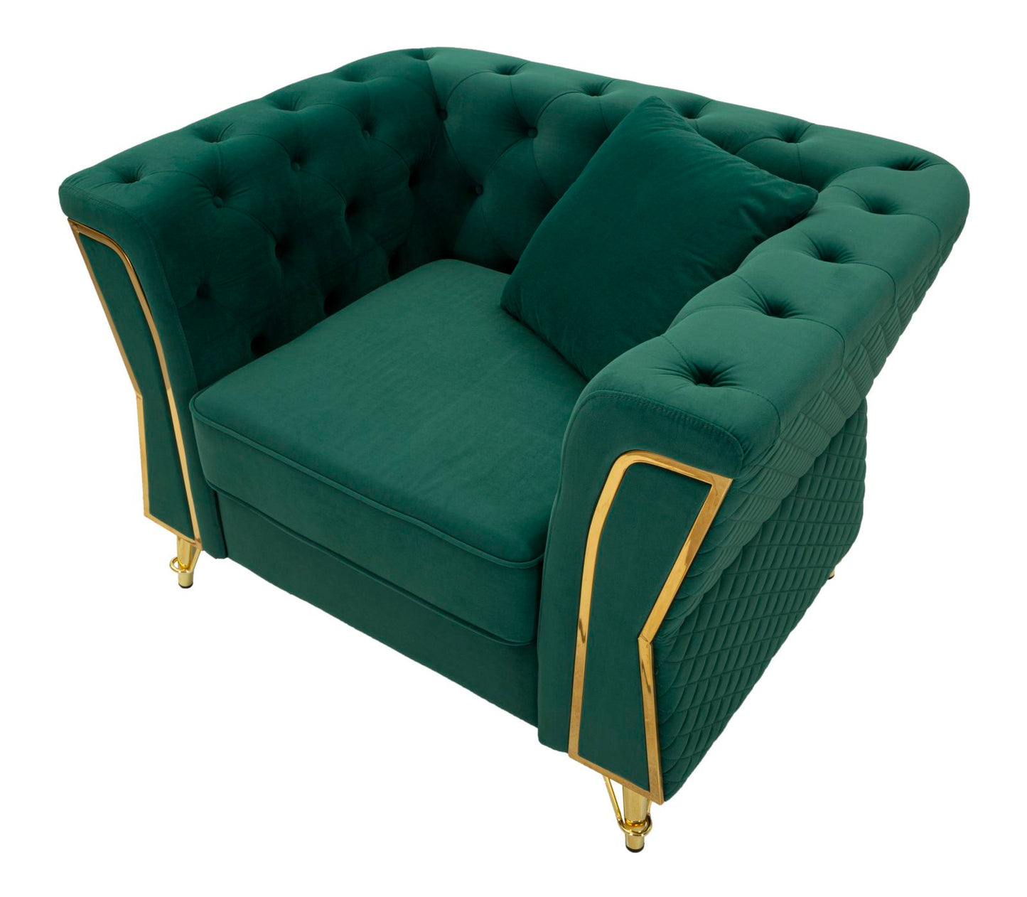 Fauteuil Emy Groen Met Kussen 76x104x83 cm