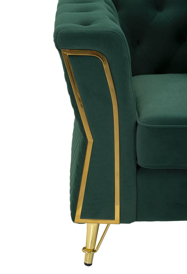 Fauteuil Emy Groen Met Kussen 76x104x83 cm