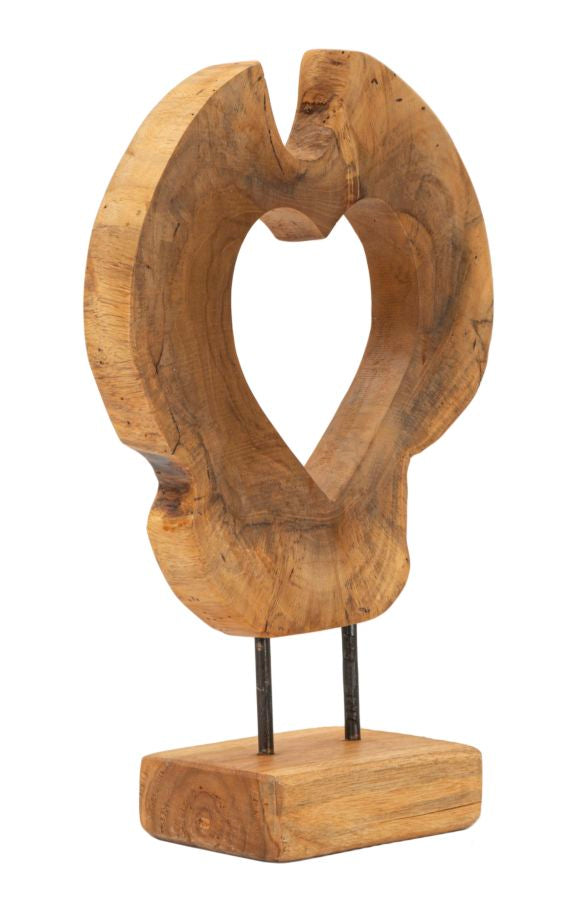 Hasi Sculptuur Teakhout 38x28x10 cm