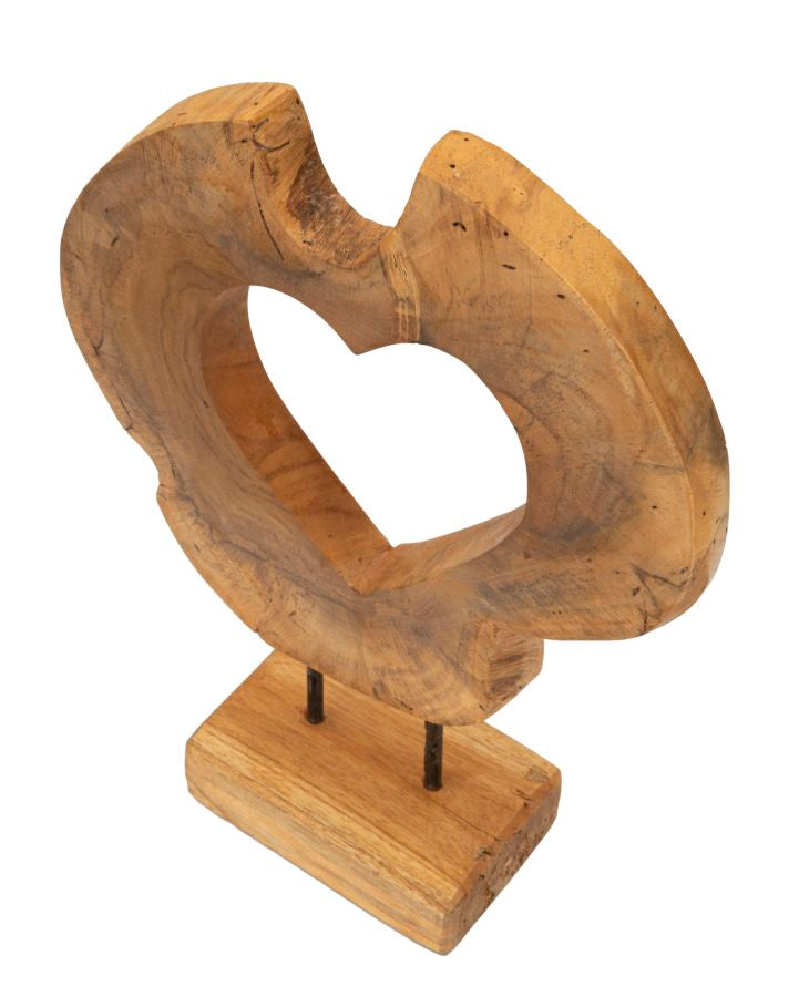 Hasi Sculptuur Teakhout 38x28x10 cm