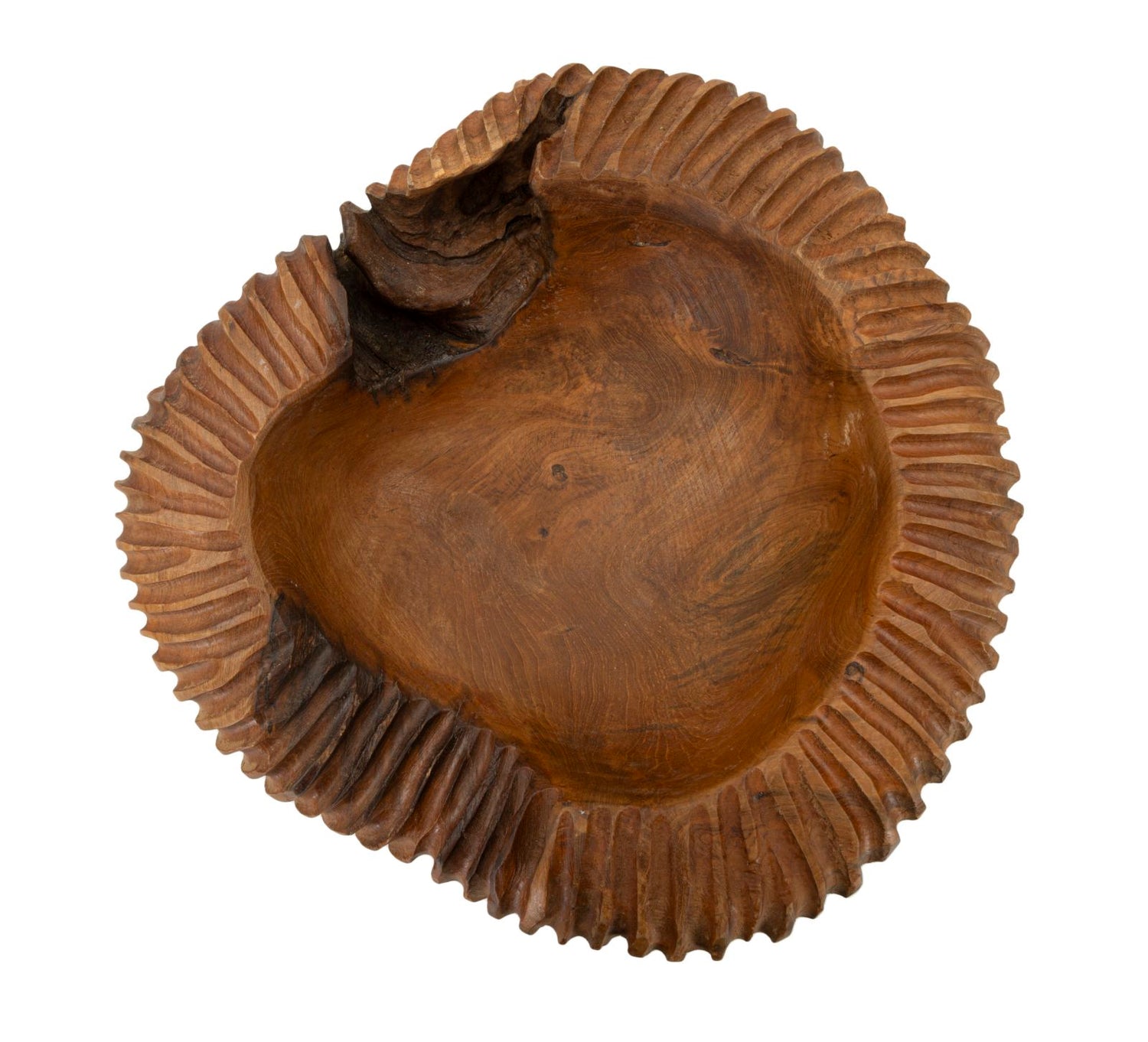 Decoratieve Schaal Garit Teak 16x37x40 cm