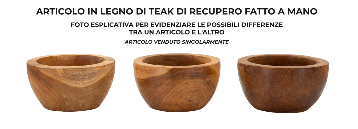 Schaal Erusi Simple Teak 9.5x15x15 cm