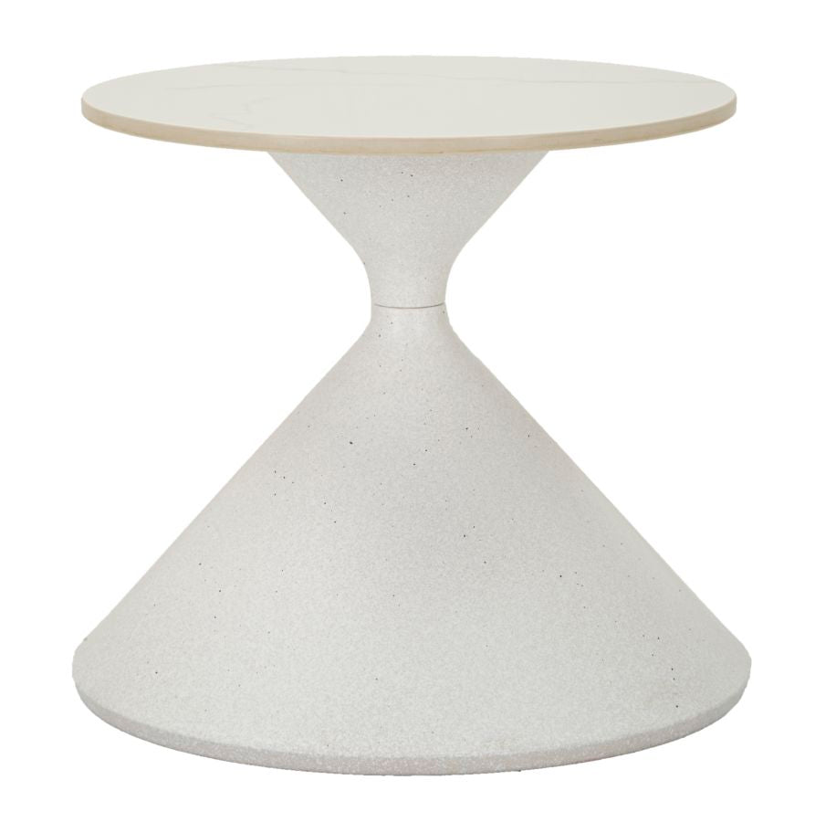 Witte Salontafel Met Keramisch Blad 39x45x45 cm