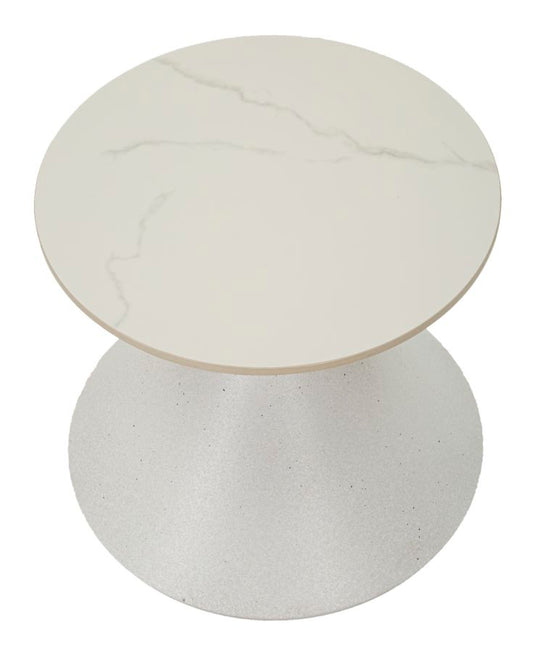 Witte Salontafel Met Keramisch Blad 39x45x45 cm