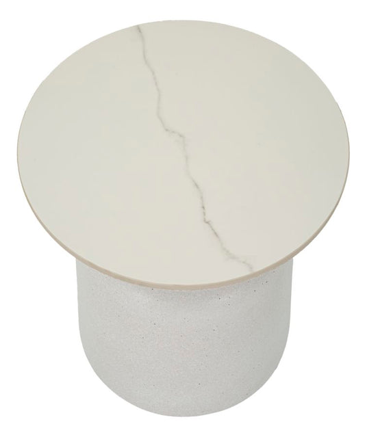 Salontafel Wit Marmerlook 47x40x40 cm