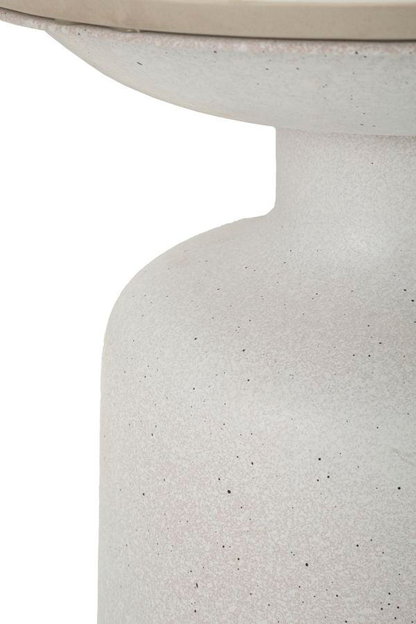 Salontafel Wit Marmerlook 47x40x40 cm