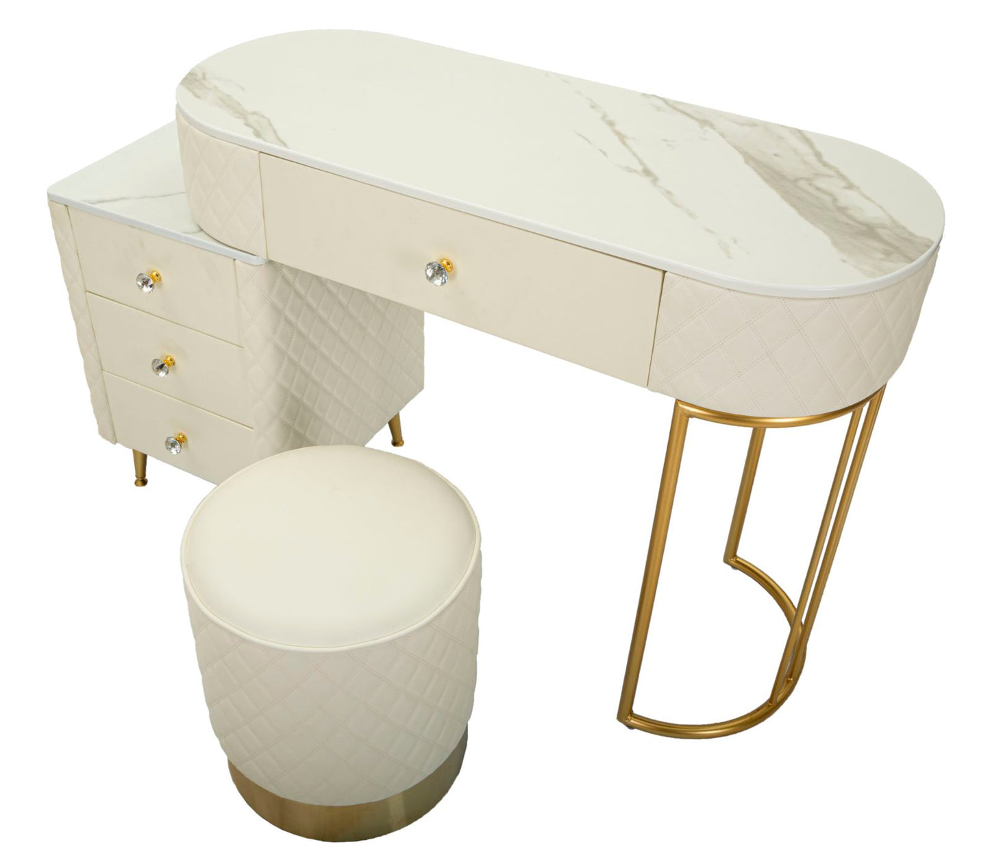 Bed Desk Sharon White Met Kruk 75x120x40 cm