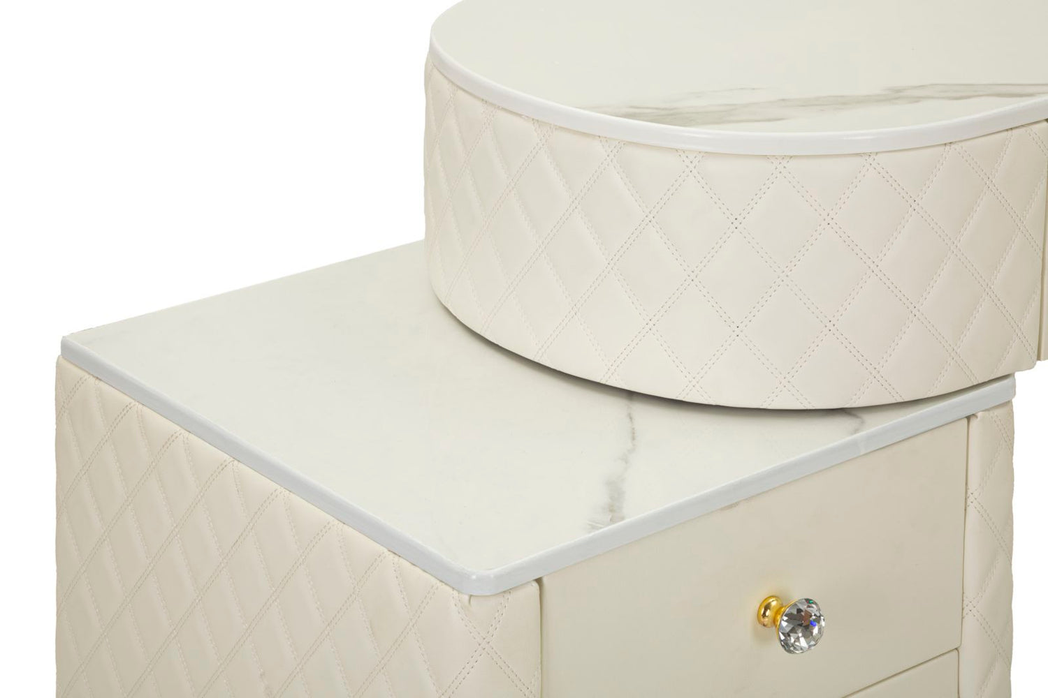 Bed Desk Sharon White Met Kruk 75x120x40 cm