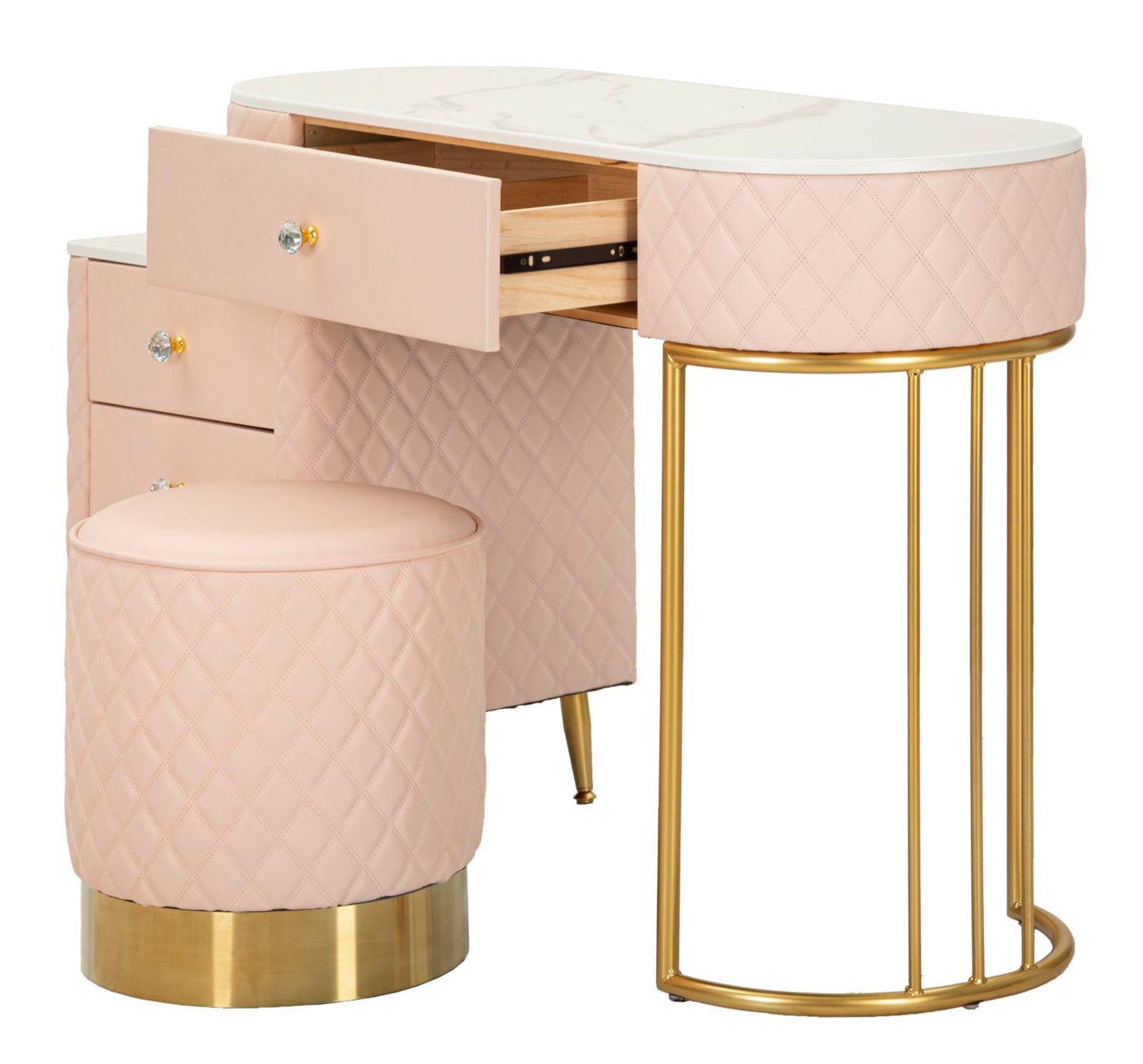 Bed Desk Sharon Roze Met Kruk 75x120x40 cm