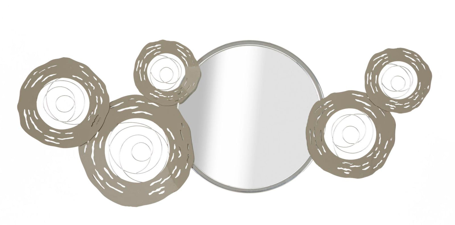 Wandpaneel Hop Met Spiegel Zilver 48x106x3.8 cm
