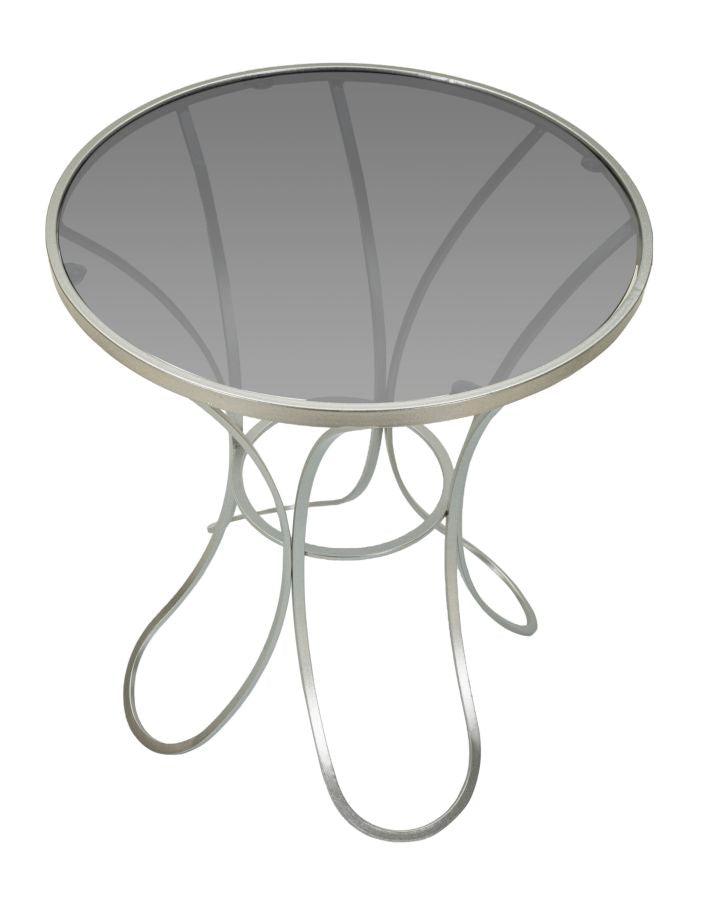 Zilveren Glam Tafel Trixy 68x56x56 cm