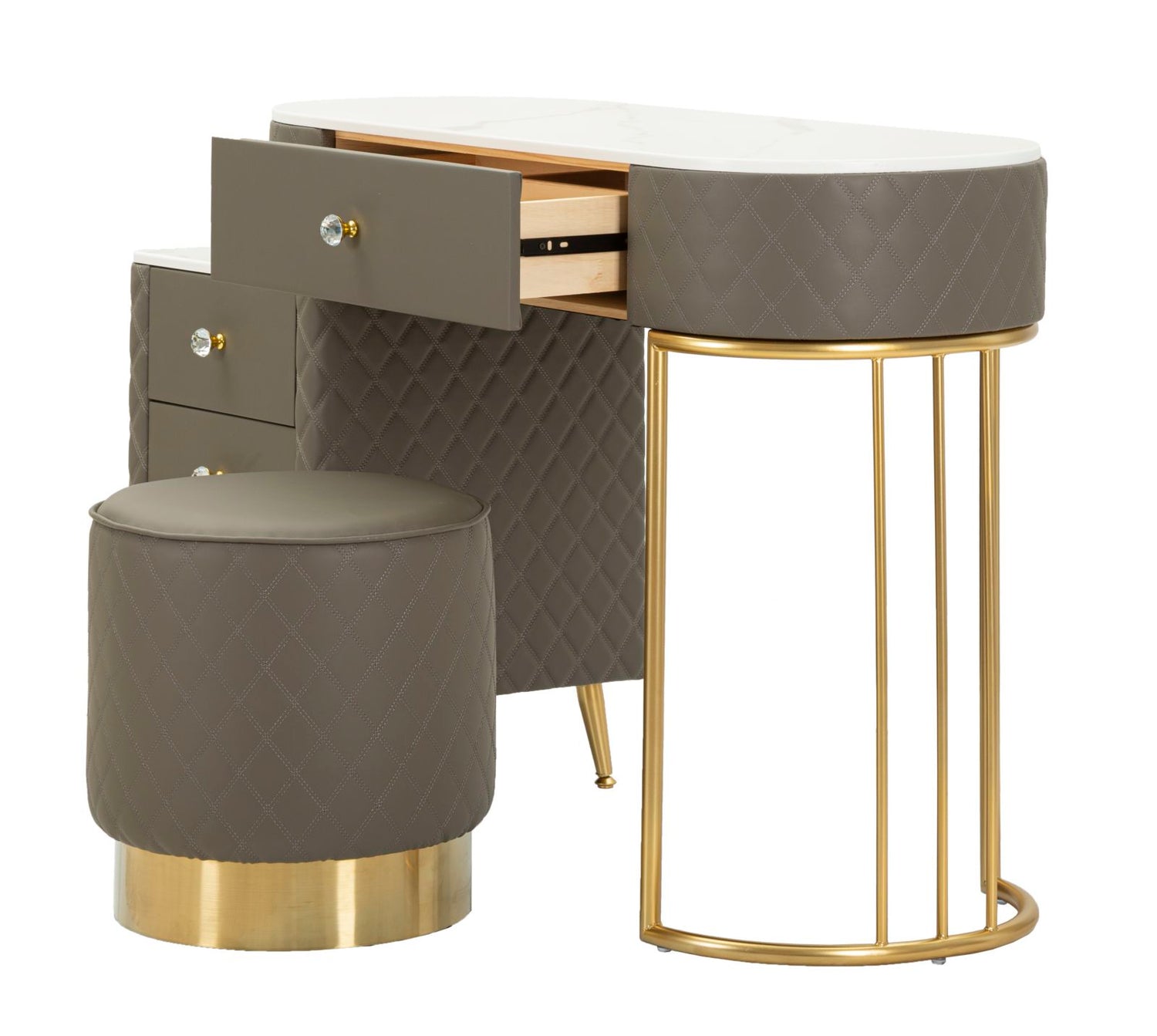 Bed Desk Sharon Grijs Met Kruk 75x120x40 cm