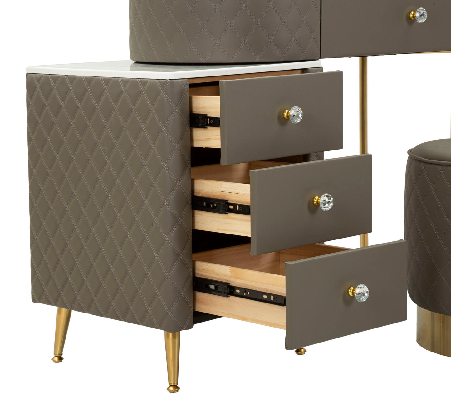 Bed Desk Sharon Grijs Met Kruk 75x120x40 cm