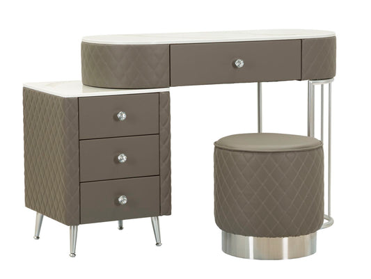 Bedtafel Sharon Grijs Met Kruk Silver 75x120x40 cm