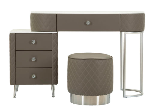 Bedtafel Sharon Grijs Met Kruk Silver 75x120x40 cm