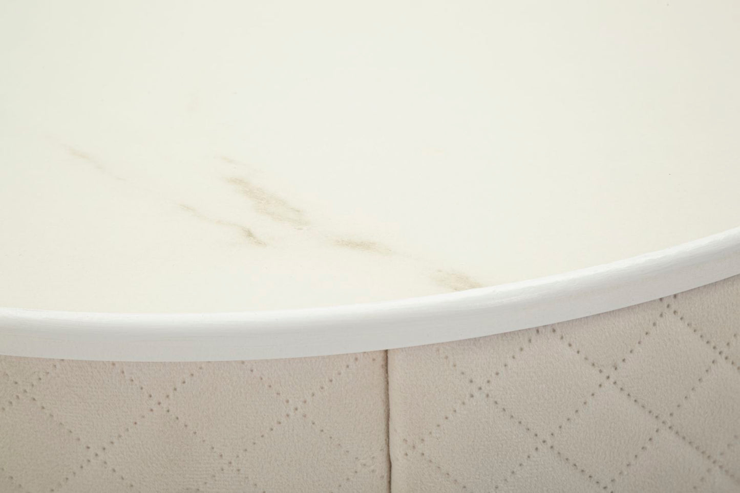Nachtkastje/Kaptafel Met Puf Velours Crème - Glam