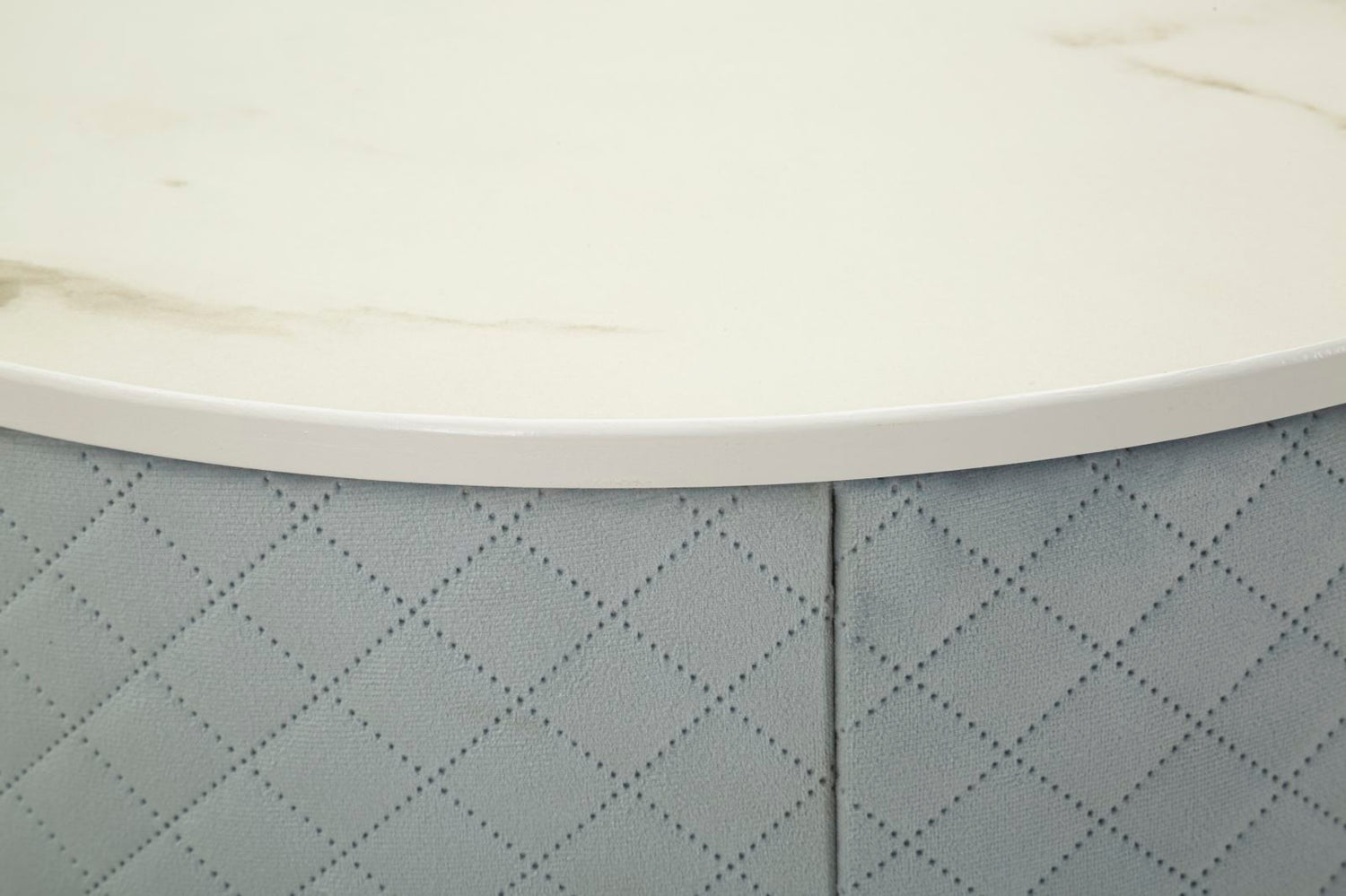 Nachtkastje/Kaptafel Met Fluwelen Poef Light Blue
