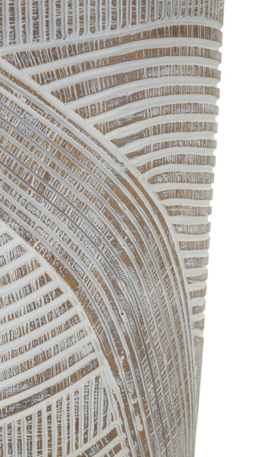 Houten Resin Pot Wit Gewassen 55x19x19 cm