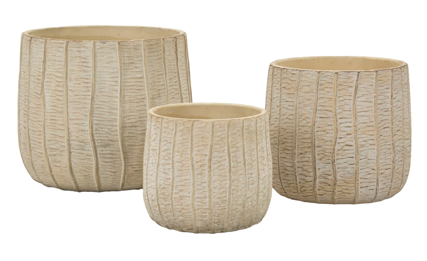 Cachepot Flake Set 3 Stuks 27x30.5x30.5 cm