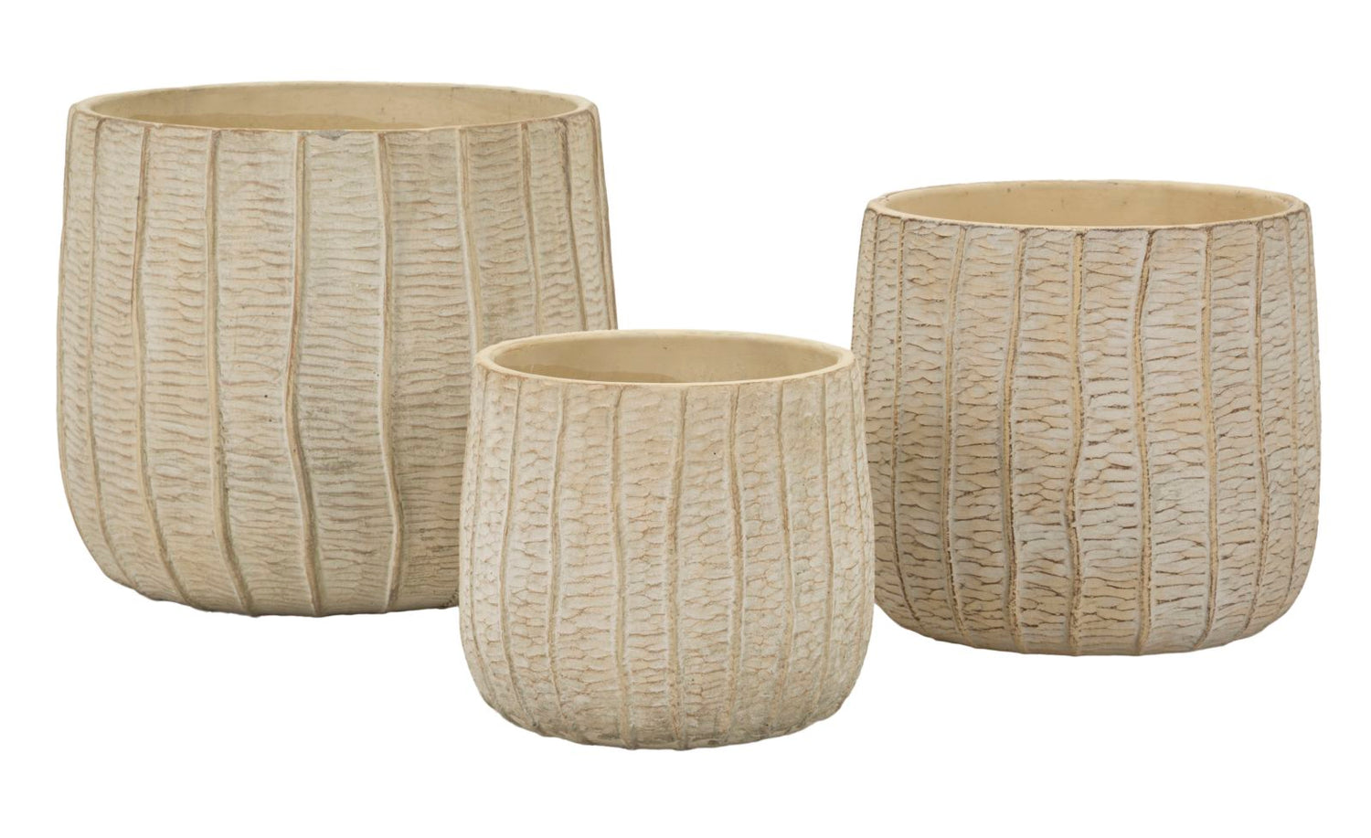 Cachepot Flake Set 3 Stuks 27x30.5x30.5 cm