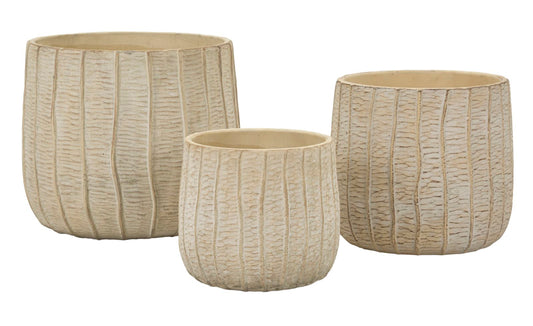Cachepot Flake Set 3 Stuks 27x30.5x30.5 cm