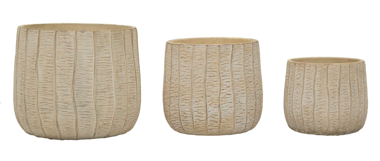 Cachepot Flake Set 3 Stuks 27x30.5x30.5 cm