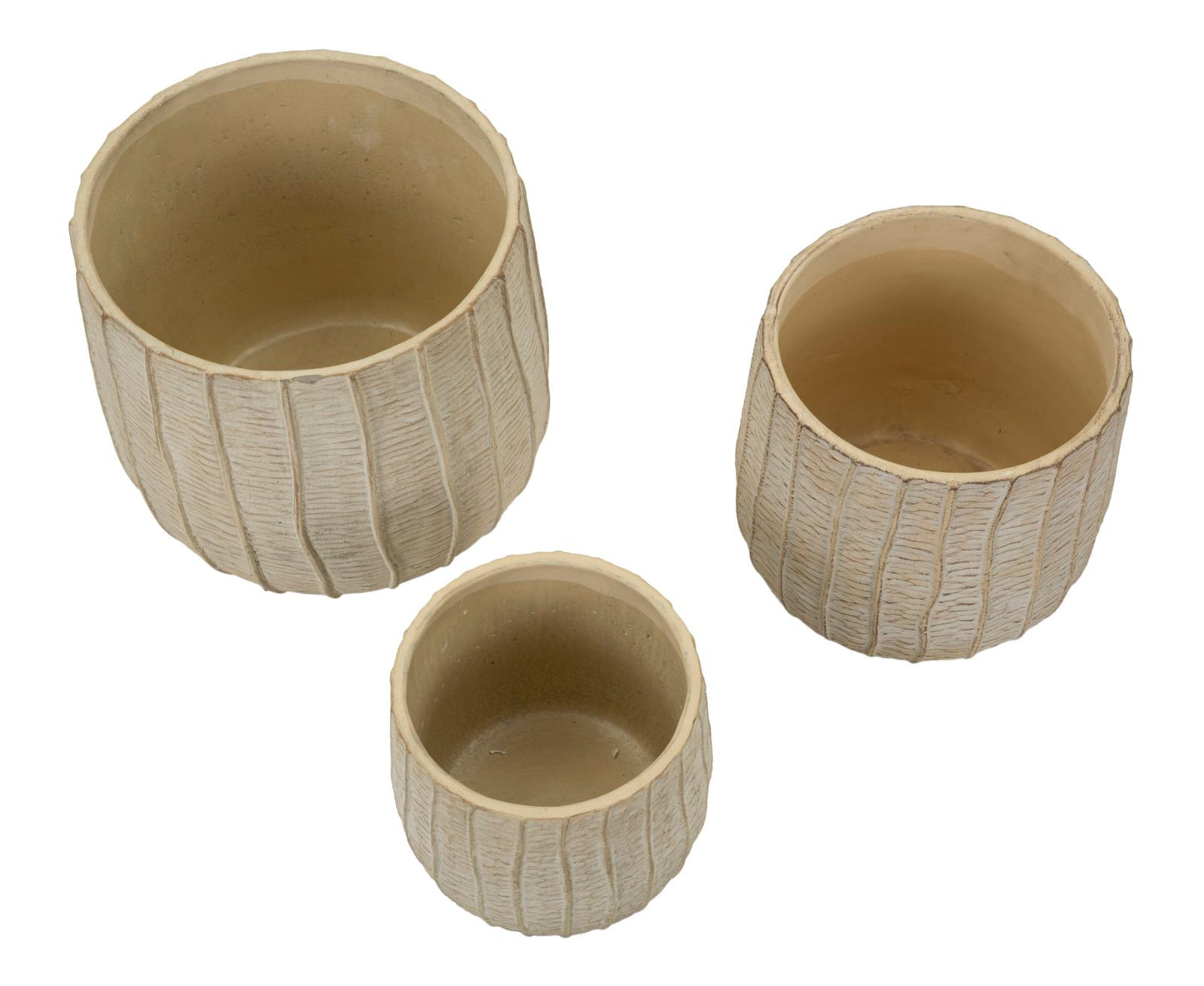 Cachepot Flake Set 3 Stuks 27x30.5x30.5 cm
