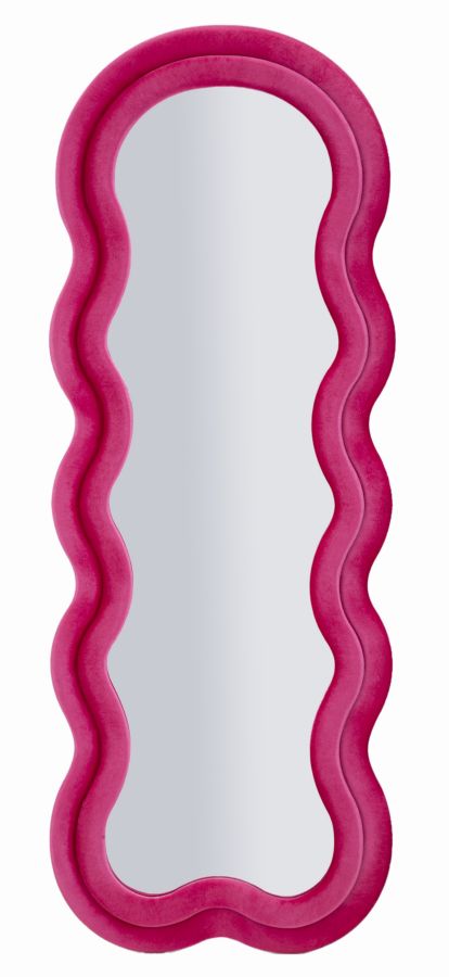 Miki Wandspiegel Velours Fuchsia 160x60x4 cm