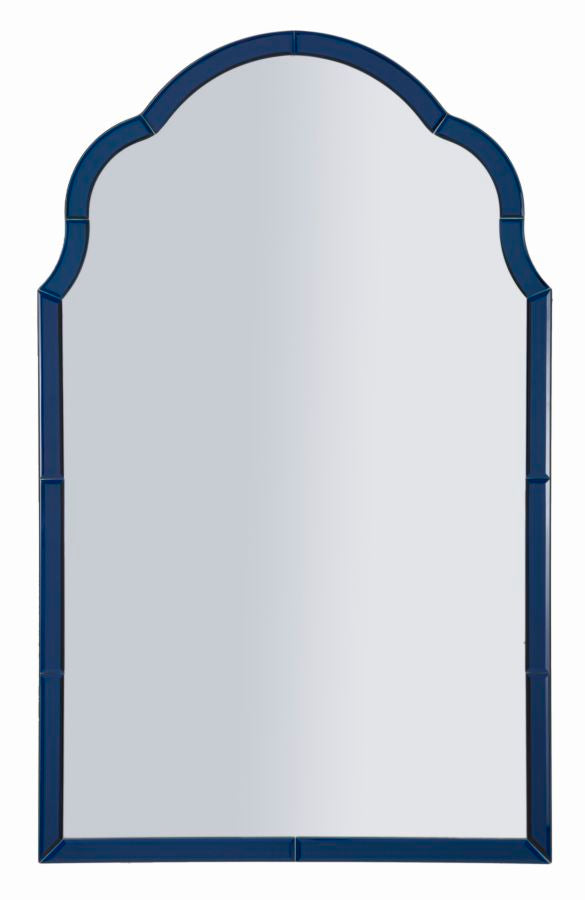 Tangier Blauwe Wandspiegel 100x62x1 cm