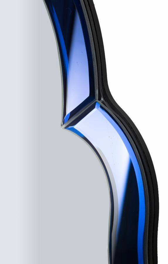 Tangier Blauwe Wandspiegel 80x47x1 cm
