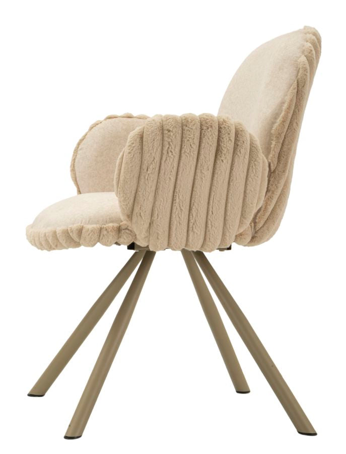 Stoel Stockholm -B- Crème Set 2 Stuks 83x64x68 cm