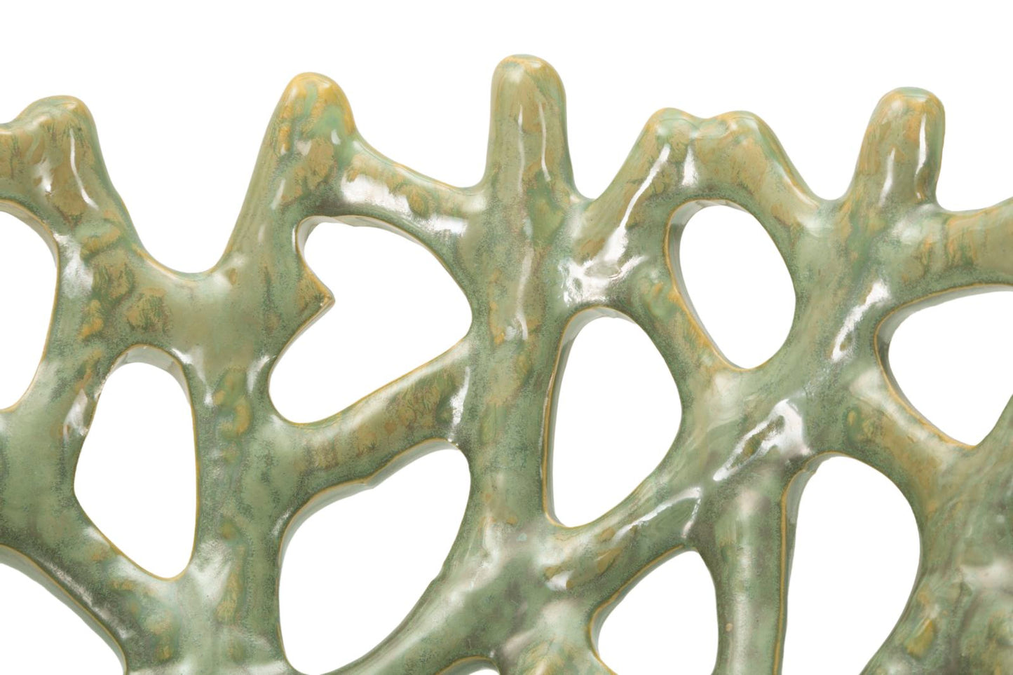 Coral Decoratieve Schaal Groen 13x35x35 cm