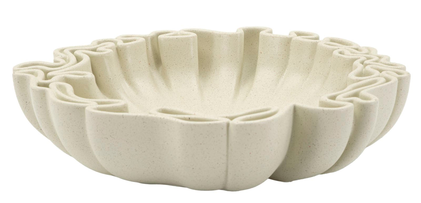 Stons Decoratieve Schaal Crème 7.5x30.5x29 cm