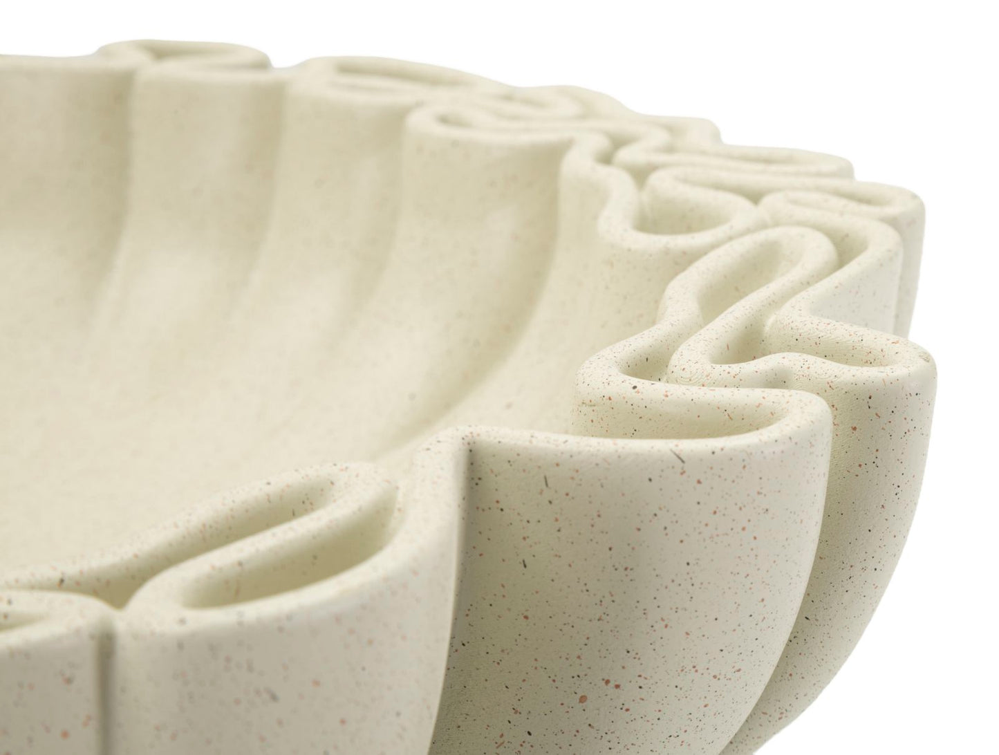 Stons Decoratieve Schaal Crème 7.5x30.5x29 cm