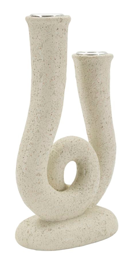 Kaarsenhouder Stons Crème 20x12x7 cm