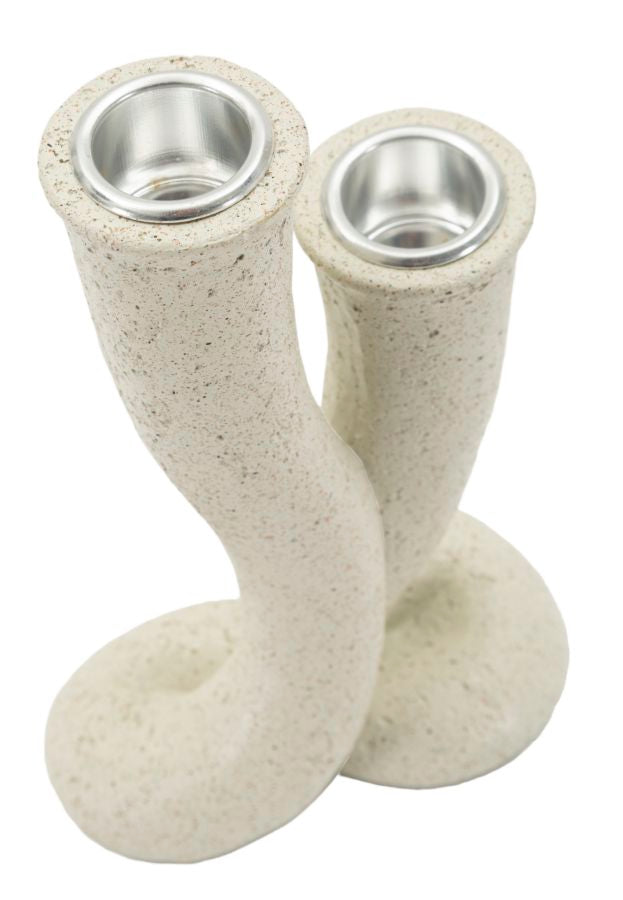 Kaarsenhouder Stones Crème 17.5x10x6.5 cm