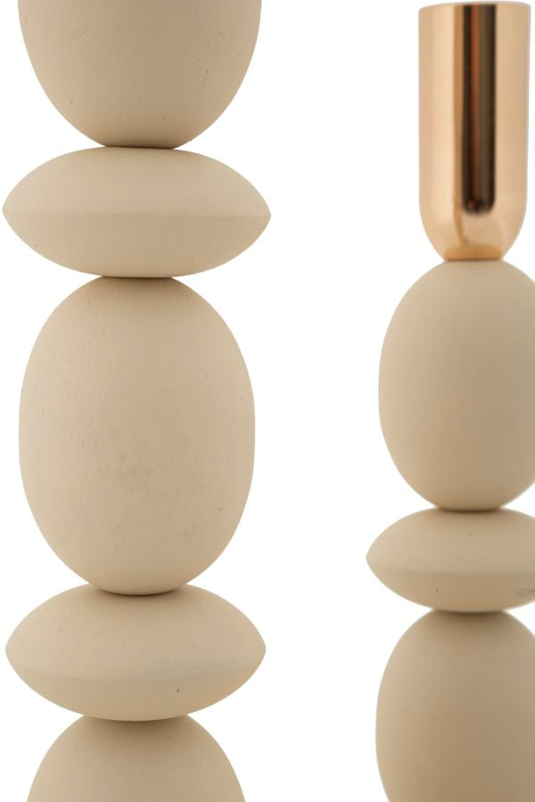 Kaarsenhouder Shuttle Crème Set 2 Stuks