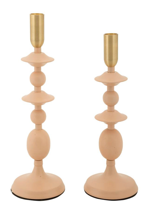 Kandelaar Gemini Roze Set 2 Stuks