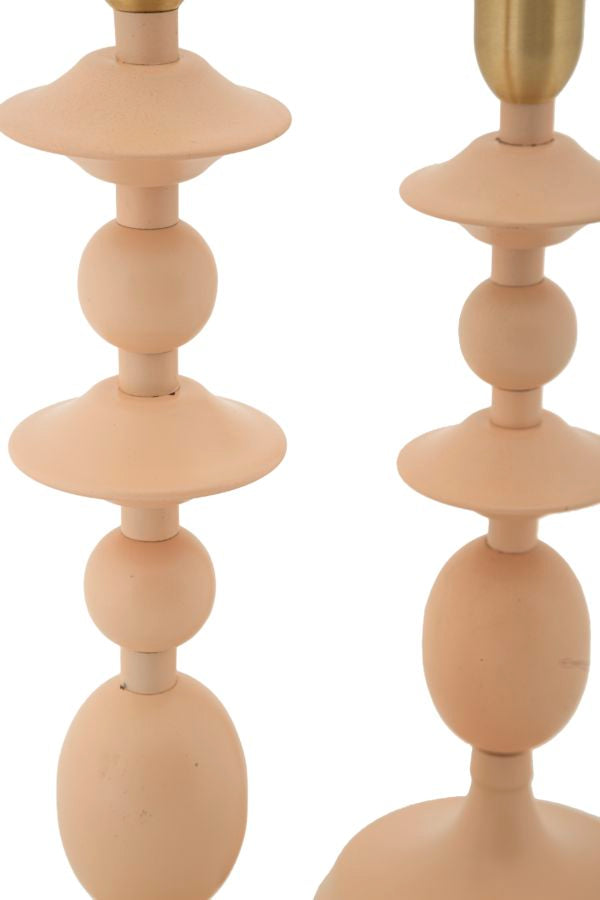 Kandelaar Gemini Roze Set 2 Stuks