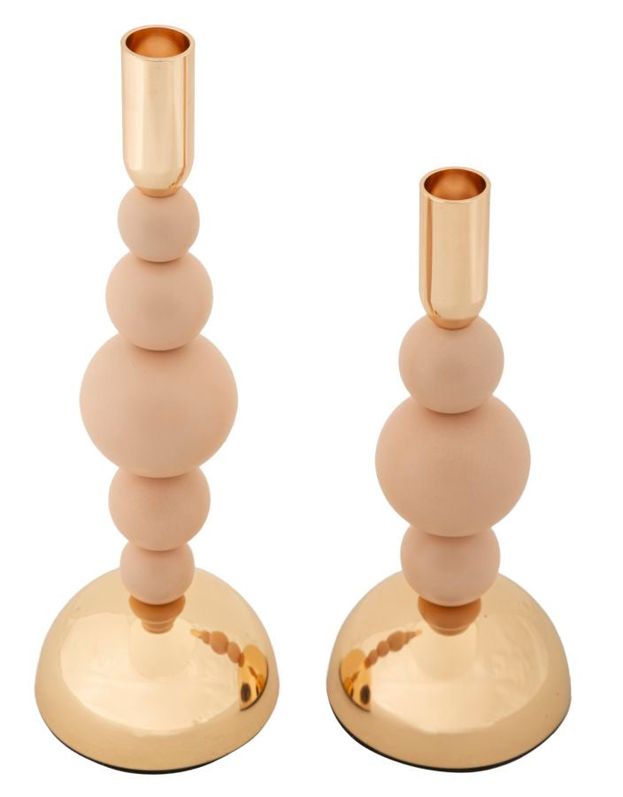 Kaarsenhouder Bolly Roze Set 2 Stuks